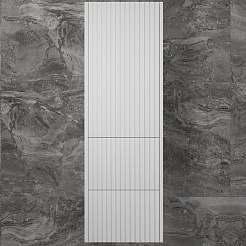 Style Line Шкаф пенал Стокгольм 36 R подвесной белый рифленый софт – фотография-1